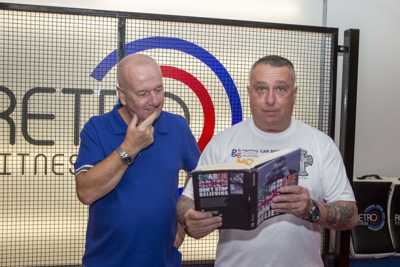Charlies Book: Charlie Green with his book written with the help of Chronicle comic Gary Rowley titled Don’t stop believing. Picture Shaun Colborn PD092381