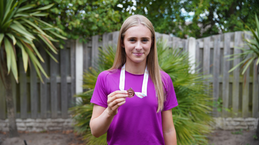 Main image for Royston girl Maya takes bronze at English Schools event