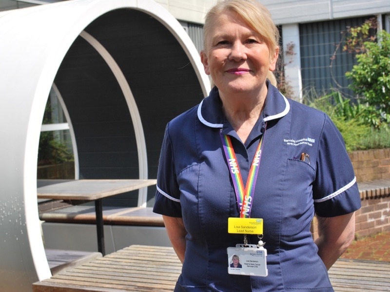 Lisa taking part in the Barnsley Hospital Charity’s Lego Walk.