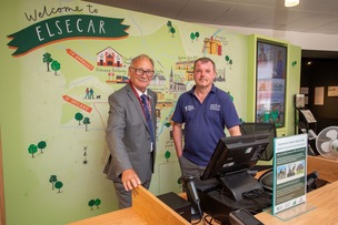 UPGRADE: Elsecar Heritage visitor centre has had a facelift, and meets with approval from Coun Robin Franklin as he visited before the official opening. Picture Shaun Colborn PD094276