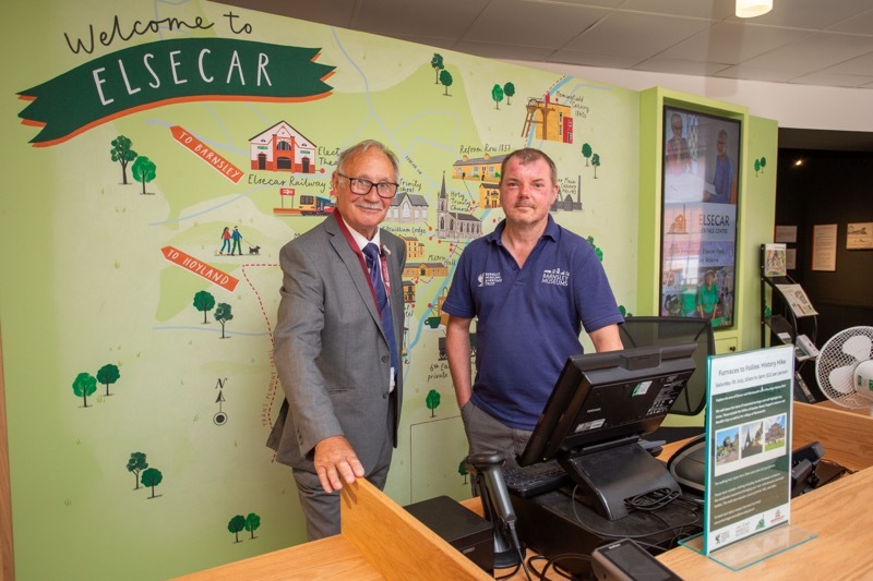 UPGRADE: Elsecar Heritage visitor centre has had a facelift, and meets with approval from Coun Robin Franklin as he visited before the official opening. Picture Shaun Colborn PD094276