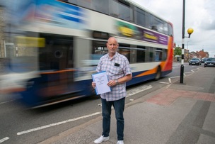 ACTION NEEDED: Coun Andy Wray’s bid to upgrade a busy crossing in Birdwell has received backing. Picture: Shaun Colborn.