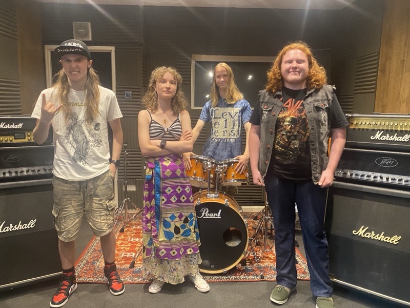 IN THE STUDIO: Gethen Wood, Urszula Sobczak, Will Johnson and Fred Mallinson.