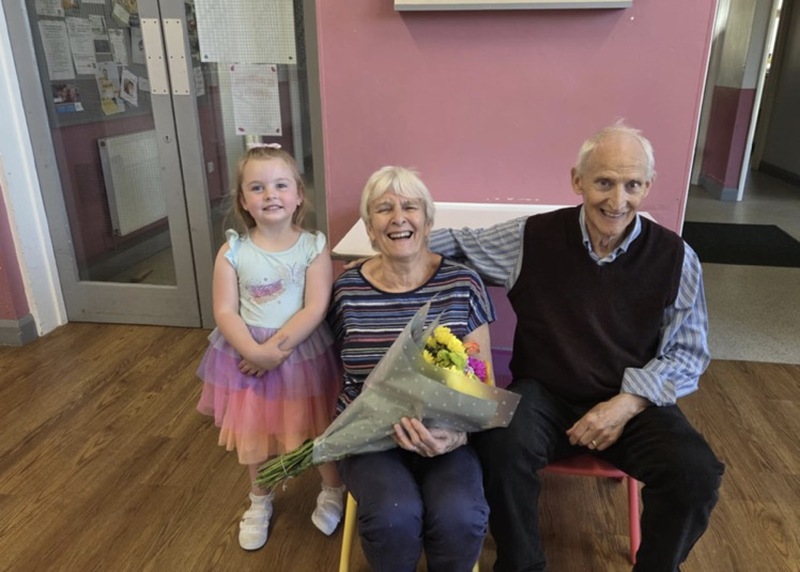 RETIREMENT: Youngster Annie Dale with Barbara and Ron Cooper.