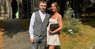 HEARTBROKEN: Elisha Rollinson and Harry Wheeler have lost everything in the blaze.
