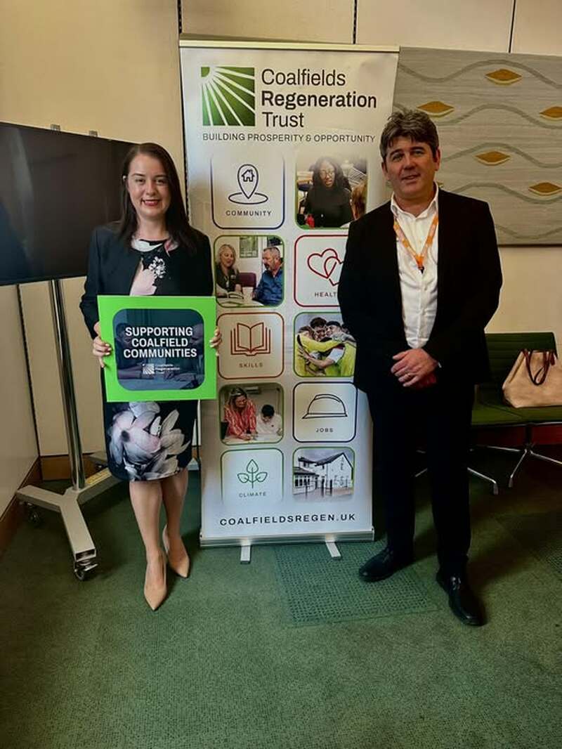 VOW: Stephanie with the Coalfields Regeneration Trust’s Andy Lock.