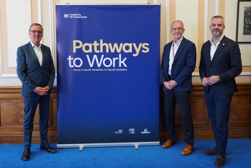 BACK TO WORK: Successes of the trailblazing scheme were laid bare this week by Alan Milburn, Steve Houghton and Oliver Coppard.