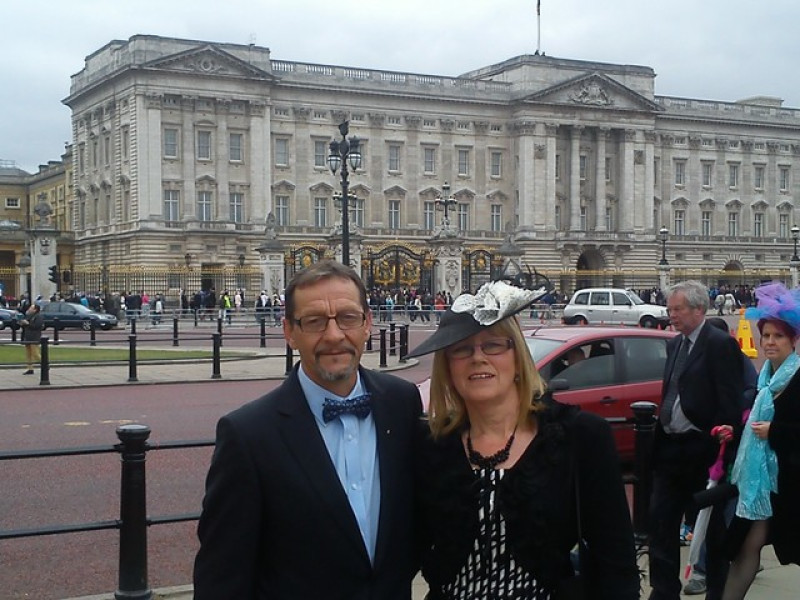 Main image for Club manager mingles with royalty at palace