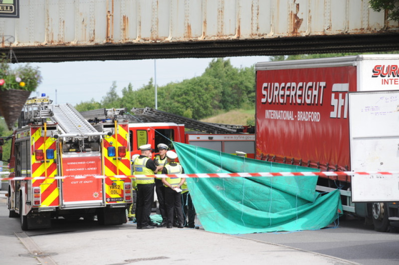 Main image for Woman crushed to death by lorry