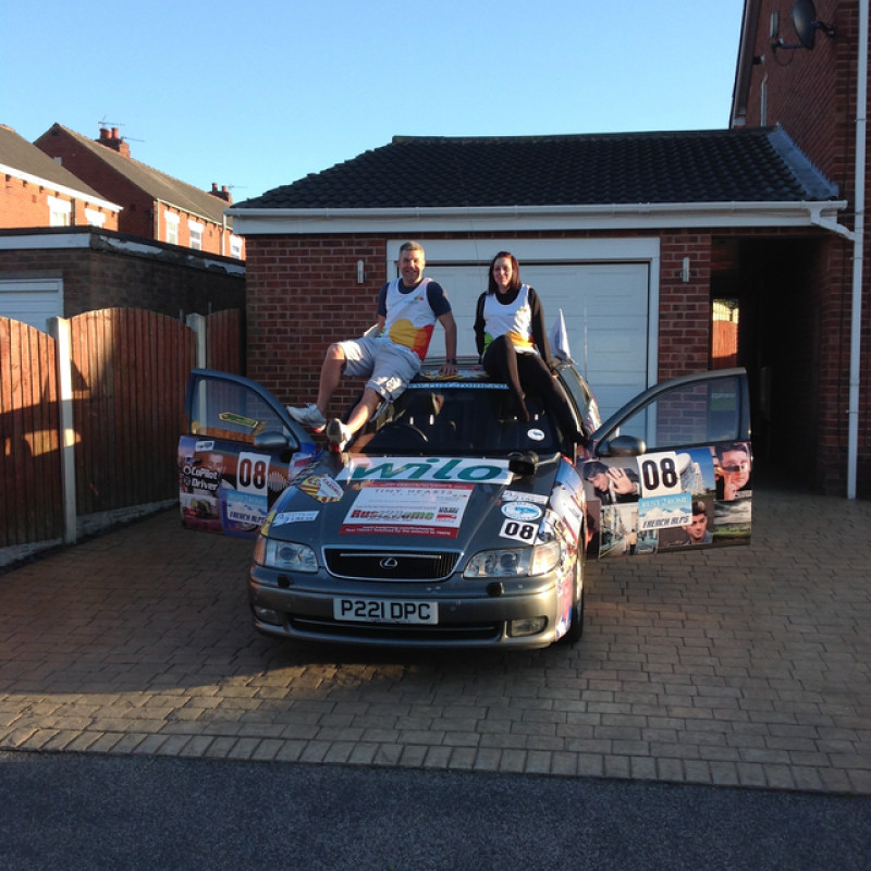 Main image for Couple embark on rust to Rome charity drive