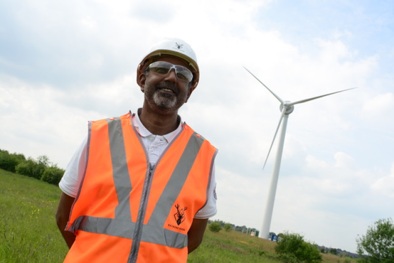 Main image for Community owned wind turbine erected