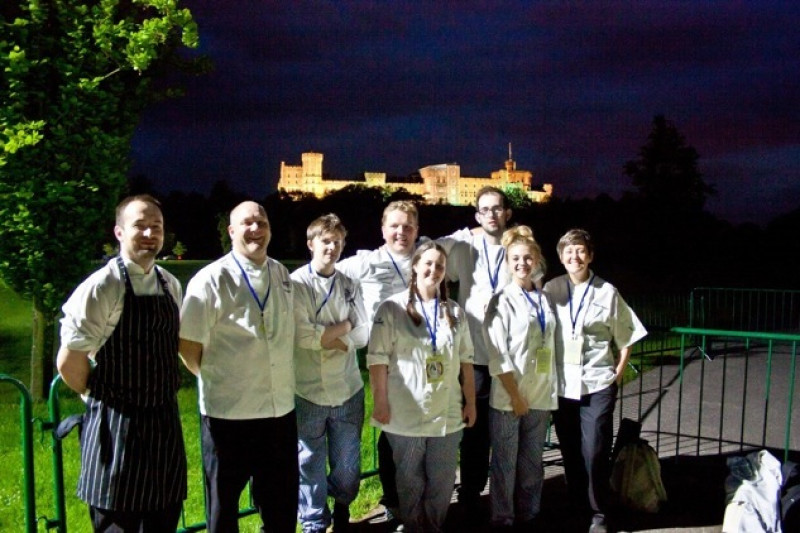 Main image for College students cook for the Queen