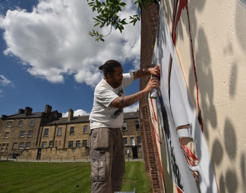 Main image for Peace picture created for Barnsley street art showcase