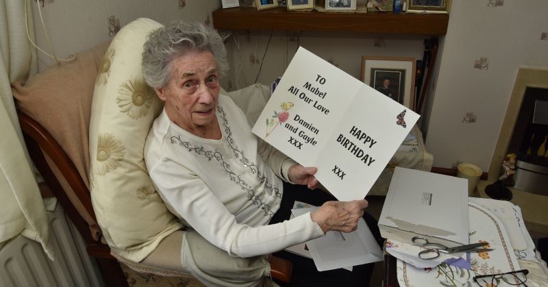 Main image for Mabel still sewing at 100