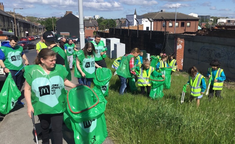 Main image for McDonald’s staff McMuck-in with litter pick