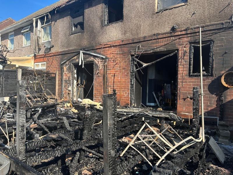 DEVASTATION: The scene after the blaze.