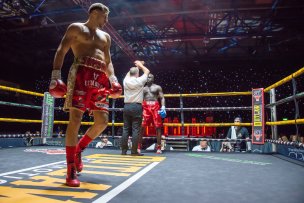 Main image for WATCH: Callum Simpson vows to keep knock out run going against Boris Crighton