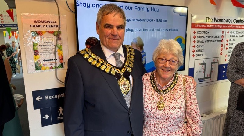 OPENING: Mayor of Barnsley John Clarke and mayoress Doreen.