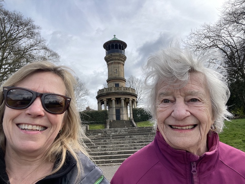 Helen Love taking her mum Ann out - she tries to do this every day.