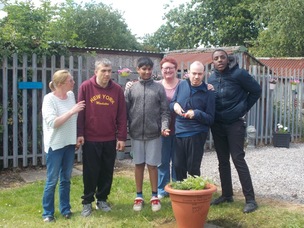 Gardening volunteers from the Robert Ogden School in Thurnscoe.