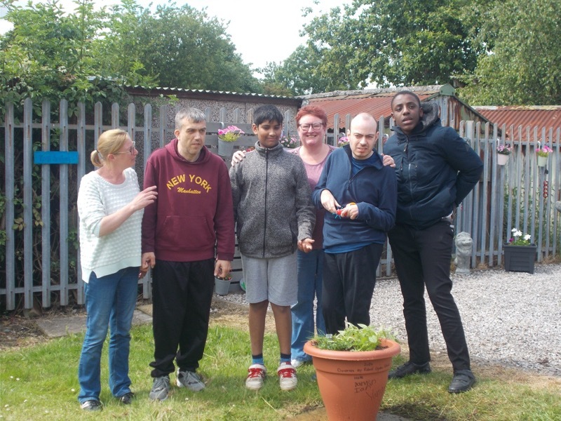 Gardening volunteers from the Robert Ogden School in Thurnscoe.