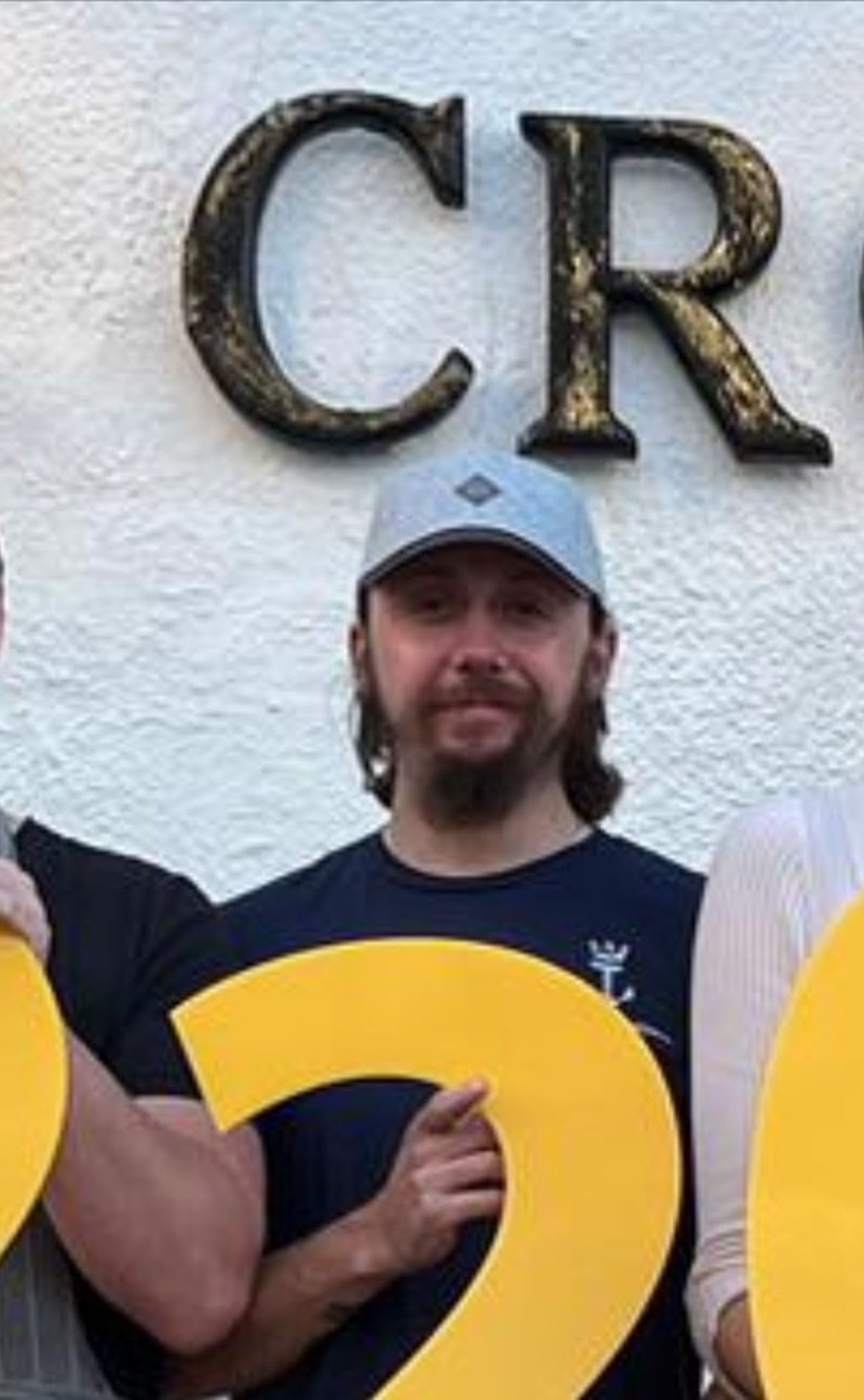FUNDRAISER: Tom, who went a year without a hair cut or shave.