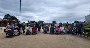 Residents, their families, and staff from Deangate Care Home visiting Yorkshire Wildlife Park.
