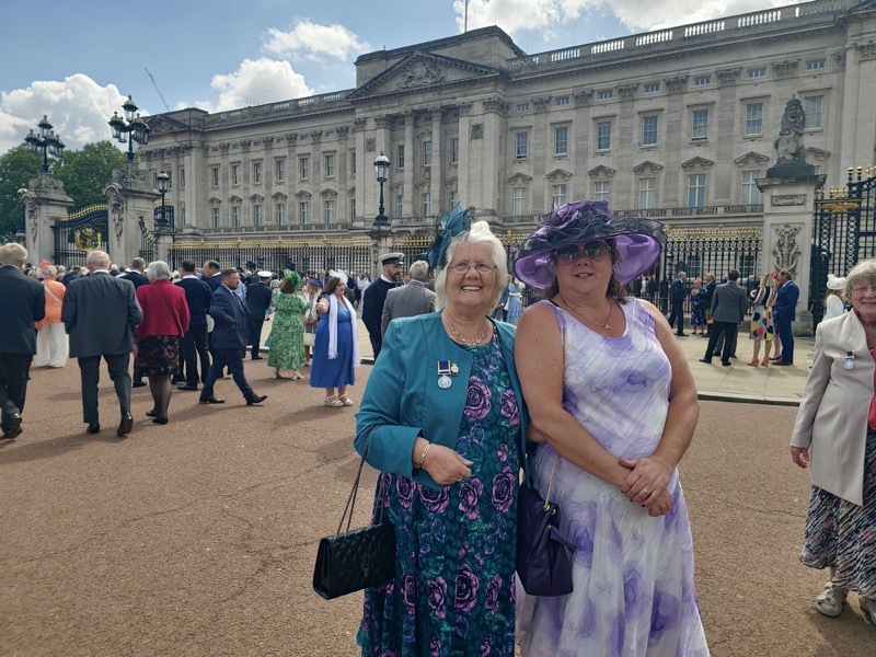 PALACE TRIP: RNLI stalwart Marie Woolsey and her daughter, Sharon.