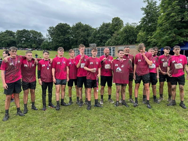 Athersley Rec U15s after the mud run last Saturday.