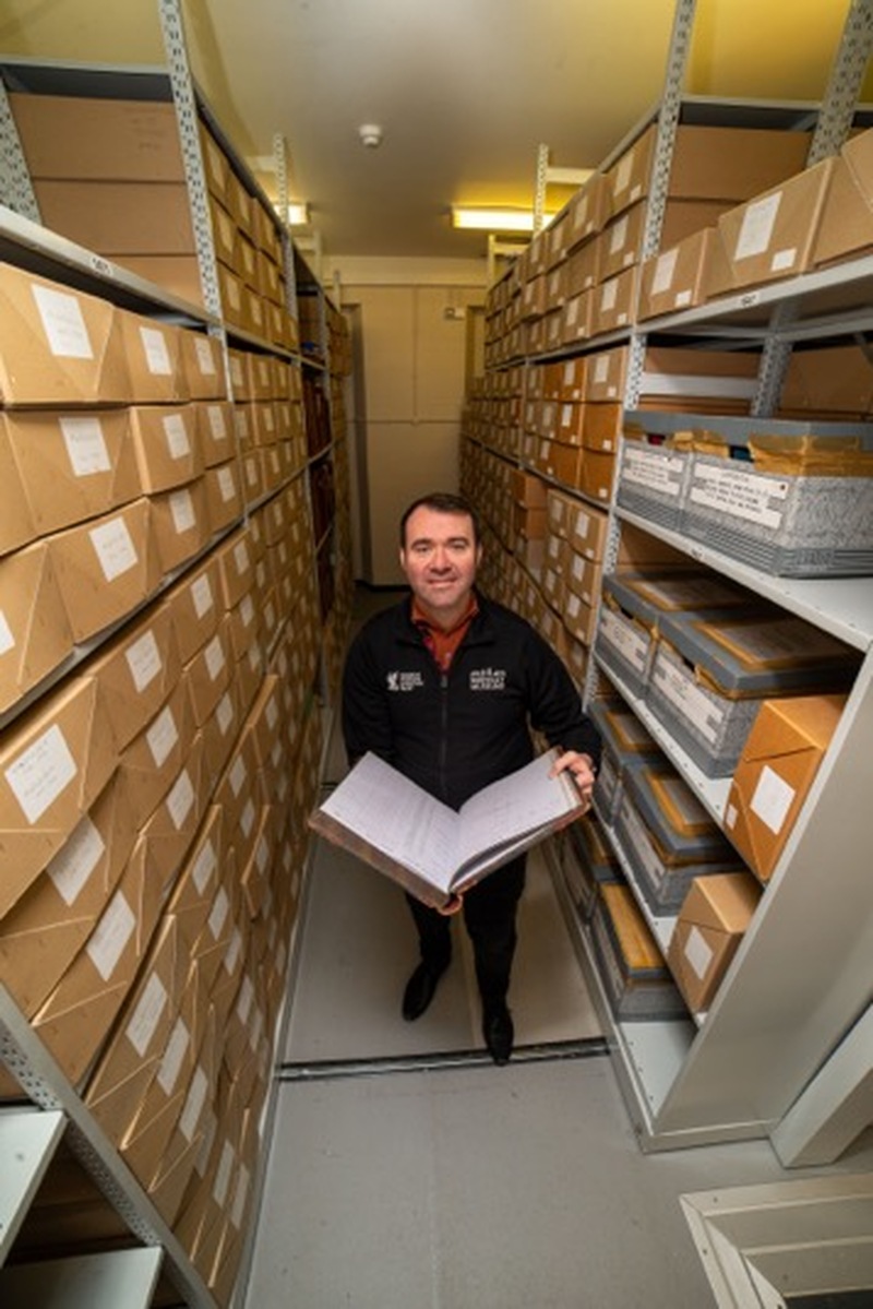 KEEPER OF HISTORY: Paul Stebbings Head Archivist with Barnsley Council . ,Picture Shaun Colborn PD093197