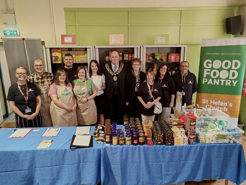 MP Stephanie Peacock and Mayor of Barnsley Dave Leech were on hand to officially open the new foodbank.
