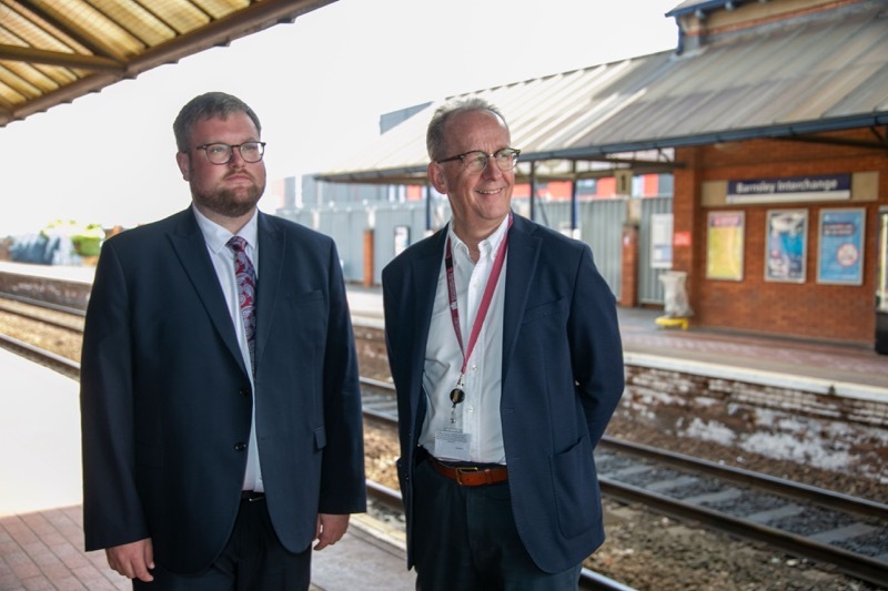 TRAVELLING TIMES: Coun leader Sir Steve Houghton along with Coun James Higginbottom.