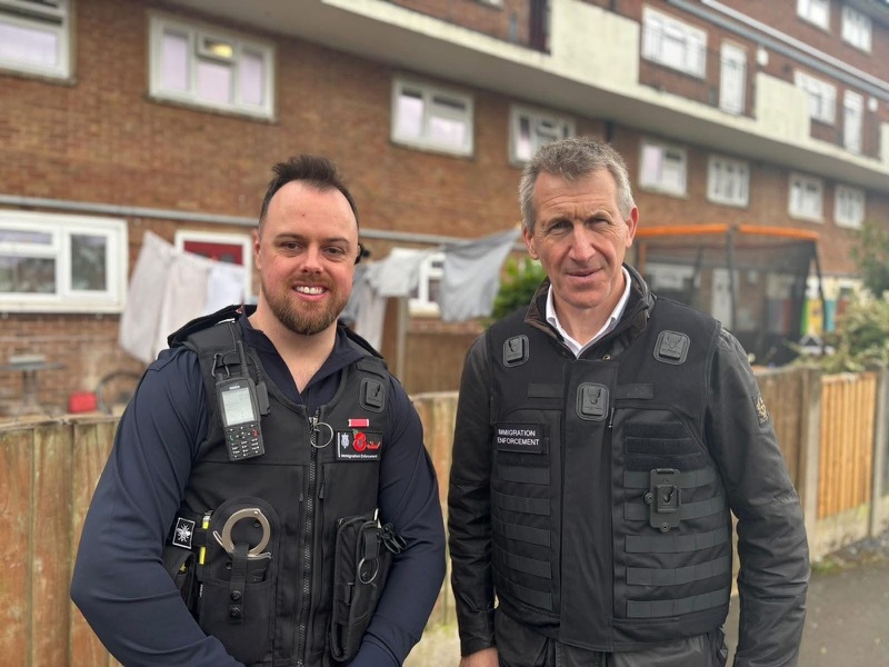 ENFORCEMENT: Dan Jarvis joined officers in the raid.