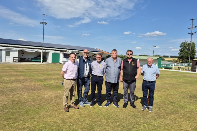 TEAM EFFORT: Rick O’Toole from CISWO, Net Zero Barnsley’s Kevin Steel, plus Dodworth Miners’ Welfare trustees Andy Waters, Eric Richardson, Chris Wray and Max Senior.