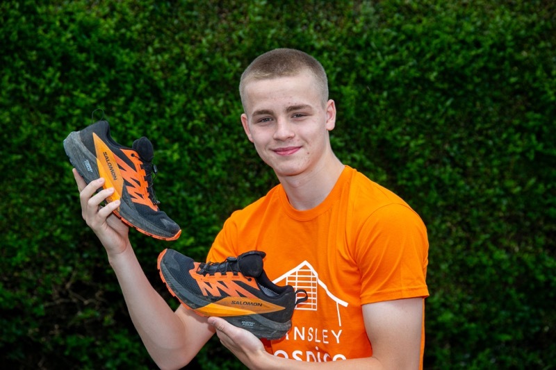 FUND RAISER: Mason Coles who is running in his dad’s footsteps to raise funds for Barnsley hospice. Picture Shaun Colborn PD094216