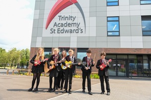 MUSIC MAD: Pupils at Trinity Academy St Edward’s.