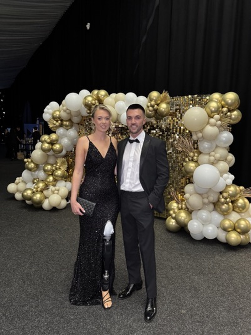 GIVING BACK: Leah and Joe, who are now married, at last weekend’s event.