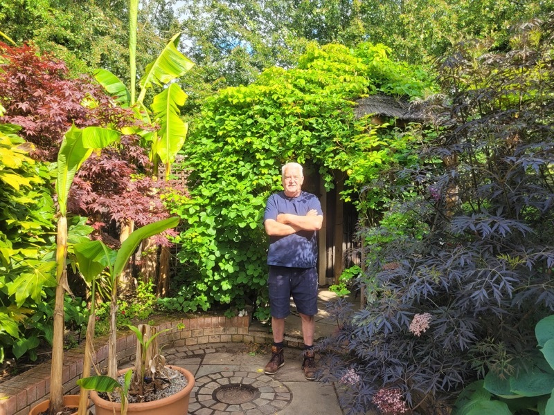 Mick Grain’s garden in Elsecar
