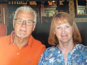 Val Burkill with her husband Garry.