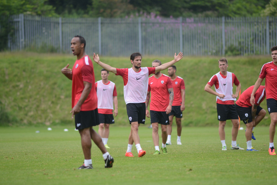 Conor Hourihane in his first pre-season with Barnsley as a player