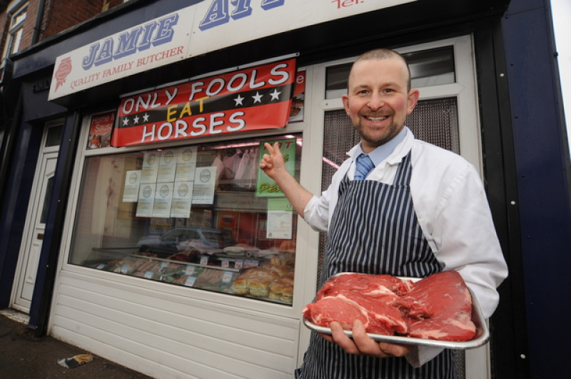 Main image for Butcher makes most of scandal with 'cushty' sign