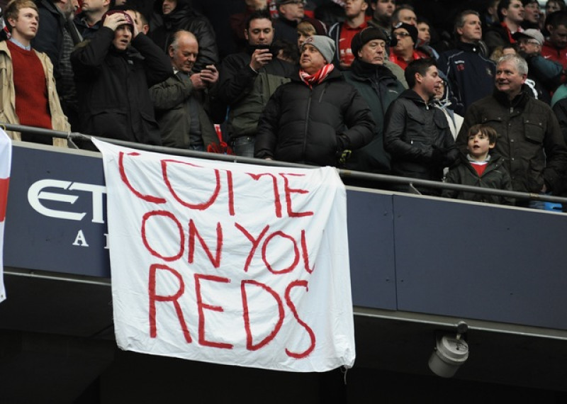 Main image for Picture feature: Reds fans at Man City