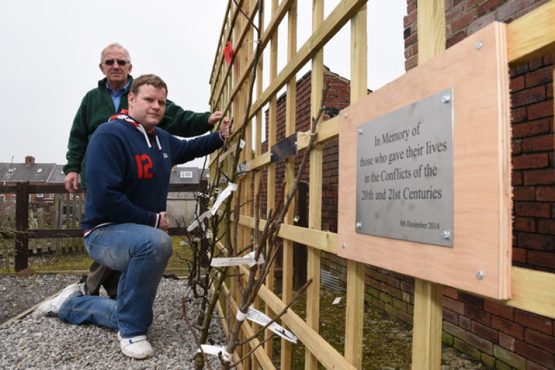 Main image for Finishing touches added to Wombwell's war memorial