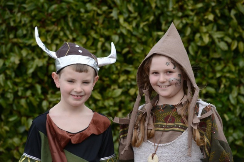 Main image for School beats floods by holding own viking day