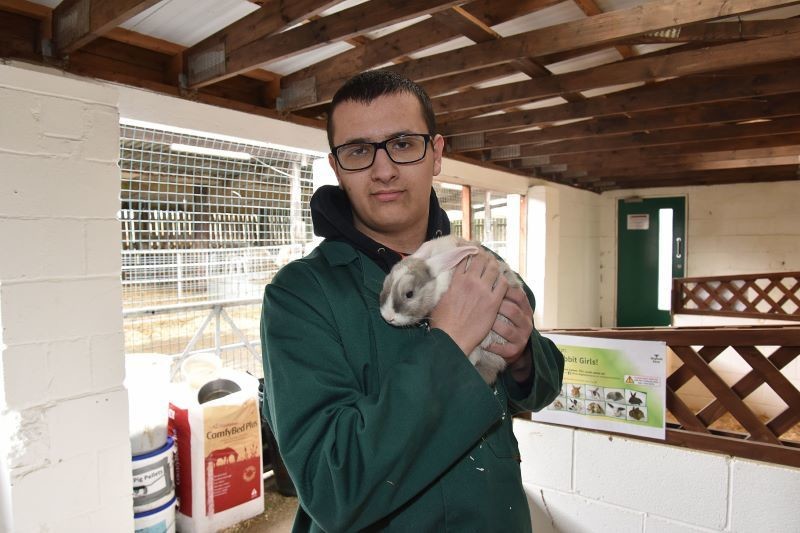 Main image for Joshua is showing his dedication to animals