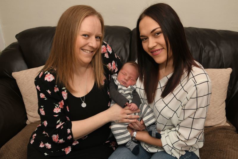 Main image for Birth of Theo was a real sister act...