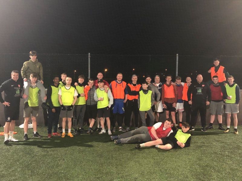 Main image for Barnsley officers challenge Kendray youths to a football match
