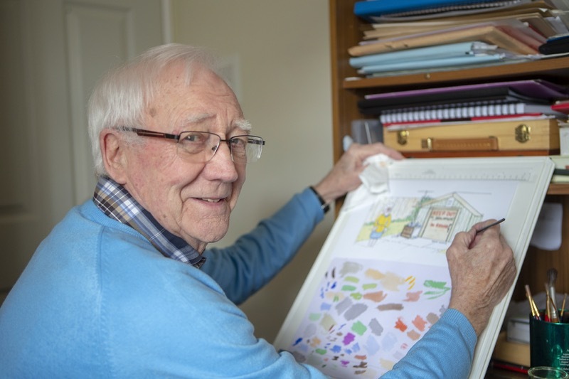 Main image for Veteran cartoonist keeps spirits up