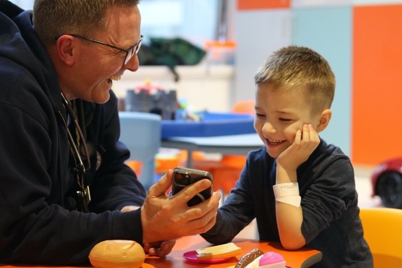 APP LAUNCH: Dr Andy Leeson with Vinny Johnston.