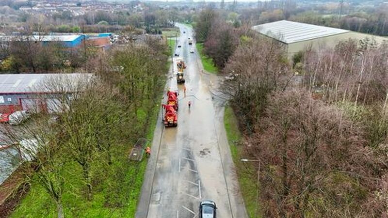 CHAOS: A drone image of Grange Lane. Credit: Jason Critchley.